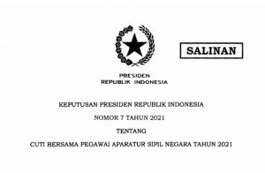 Jokowi Teken Keppres Nomor 7/2021 Tentang Cuti Bersama Pegawai ASN