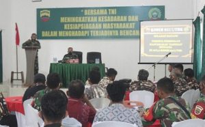 TNI AD Mengajari Warga Cara Menangani Bencana
