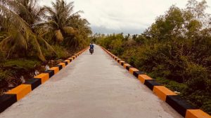 Cen Sui Lan Membikin Jalan Desa Telaga Tujuh Mengilap, Anggarannya Rp600 Juta