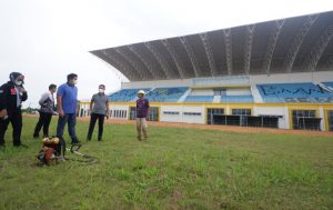 Persiapan Porprov 2022 Kepri, Roby Tinjau Stadion Megat Alang Perkasa di Busung