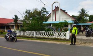 Kenaikan Isa Almasi, Puluhan Personel Polres Bintan Mengamankan Gereja