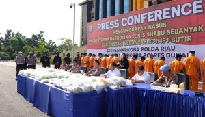 Polda Riau Bikin Sejarah Baru, Tangkap 16 Pengedar 203 Kilogram Sabu dan 404.491 Butir Ekstasi