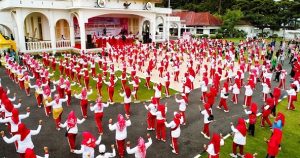 Hari Jantung Sedunia, Merah Putih Memadati Gedung Daerah Tanjungpinang