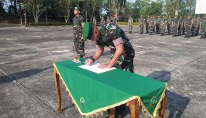 Pabung Kodim 0315/Tanjungpinang Pimpin Korps Raport Perwira Pindah Satuan