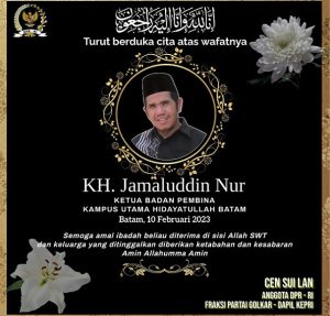 KH Jamaluddin Nur Berpulang ke Rahmatullah, Cen Sui Lan: Beliau Berbuat karena Lillahi Ta’ala