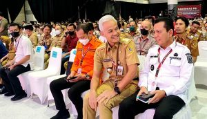 Ansar Ahmad Akrab dengan Ganjar Pranowo Saat Menghadiri Rakornas PB, Presiden: Kasus Bencana Naik Drastis