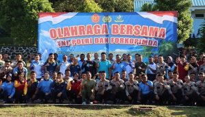 Bupati dan Kapolres Bintan Olahraga Bersama di Mako TNI-AU Satrad 213 Tanjungpinang