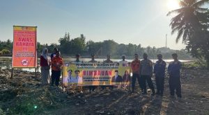 BPBD Bintan Pasang Plang Larangan di Areal Waduk Kolam Retensi Sungai Datuk