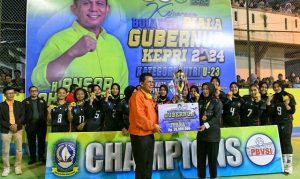 Pinang Wahana Kampiun Kejuaraan Bola Voli Putri U-23 Piala Gubernur Kepri Zona Tanjungpinang