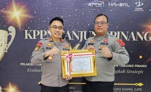 Polres Bintan Menjadi Terbaik Saat Menerima Penghargaan KPPN Tanjungpinang Award 2023