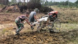 Satgas TMMD Ke-119 Kodim 0315/Tanjungpinang Buka Lahan Ketahanan Pangan 10 Hektare