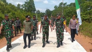 Tim Wasev Mabesad Meninjau Realisasi Kegiatan TMMD Ke-119 di Bintan