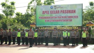 Polres Menurunkan Ratusan Personel Gabungan untuk Mengamankan Rute Bintan Triathlon 2024