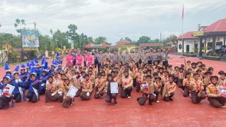 SD Negeri 004 Bintan Utara Jawara Lomba Polisi Cilik dan PBB