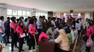Ramai-ramai Donor Darah, Polres Bintan Menyumbangkan 57 Kantong Darah kepada RSUD Bintan