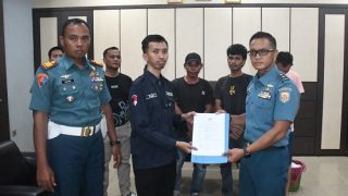 Lanal Tanjung Balai Karimun Mengamankan 4 Orang PMI Non Prosedural