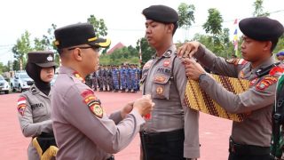 Polres Bintan Menggelar Apel Pengamanan Pilkada, Personel Mencapai 1.123 Orang