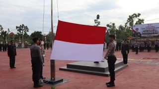 Upacara Peringati HUT Ke-79 Kemerdekaan RI, Simak Amanat Wakapolres Bintan Berikut Ini