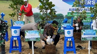 HUT Air Nav Ke-12, Forkopimda Bintan Ramai-ramai Tanam Pohon