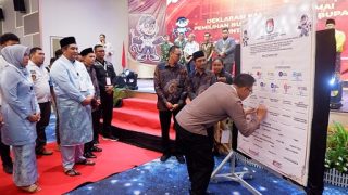 Deklarasi Kampanye Damai, Roby-Deby Fokus Sosialisasi Visi Misi, KPU Bintan: Taati Aturan