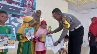 Satlantas Polres Bintan Gelar Lomba Mewarnai bagi Anak TK, Ini Daftar Juaranya