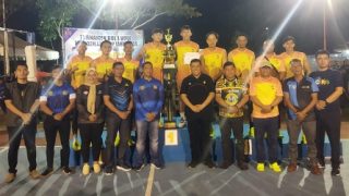 Tim Polres Bintan Mempertahankan Gelar Juara Turnamen Voli Danlanal Bintan Cup