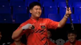 Foto: Albert Januarta Pelajar SMAN 1 Bintan Utara Champion Kejuaraan Biliar Hanoi Junior Open 2024