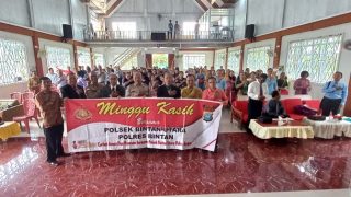 Polres Bintan Ajak Masyarakat Menggunakan Hak Pilih ke TPS Lewat Minggu Kasih