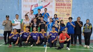 PWI Bintan Sukses Bikin Sejarah Turnamen Badminton Beregu Antar Pers Se-Kepri, Berikut Pemenang dan Fotonya