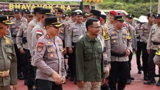 Polres Bintan Menggelar Simulasi Pengamanan Pemungutan Suara di TPS
