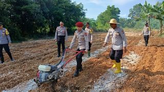 Dukung Asta Cita Presiden, Pekarangan Pangan Bergizi Polsek Bintan Utara Siap Tanam