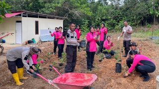 Dukung Program Presiden RI, Polsek Kota Polresta Tanjungpinang Buka Lahan Tidur