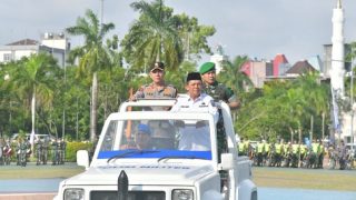 Gubernur Kepri dan Kapolda Mendampingi Pangdam I/BB Pimpin Apel Gelar Pasukan Pengamanan Nataru 2024/2025