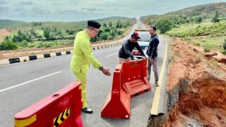 Jalan Lintas Timur Aman bagi Pengendara, Insan Amin: Lokasi Longsor Diberi Tanda