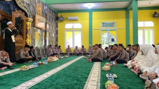Peringatan Isra Mikraj, Wakapolres Bintan Mengajak Personel Meningkatkan Kualitas Ibadah