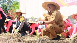 Polres Bintan Meluncurkan Penguatan Program Pangan Serentak, Dihadiri Sekda Bintan
