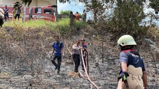 Kantor DPRD Bintan Nyaris Terbakar, Personel Polres Bintan Turun Tangan