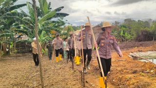 Kapolres Bintan Menanam Jagung di Lahan Kelompok Tani
