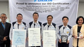 PT Daikin Industries Indonesia Mengantongi Tiga Sertifikat ISO