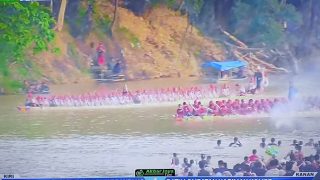 Pacu Jalur Tradisional Rayon IV Kuansing Penuh Kejutan, Batu Lompatan Harimau Kompe Masuk Putaran Final