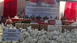 Operasi Patroli Laut Terpadu Semester I Ditutup, Bea Cukai Menyita 15,6 Ton Pasir Timah Ilegal