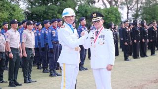 Kapten Laut (P) Satria Gumilar, Kebanggaan Tanjungpinang di Upacara Penurunan Bendera HUT ke-80 RI