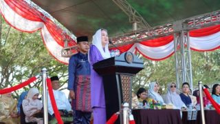 IPM Natuna Capai 78,60 dan TPT Terendah, Bupati Cen Sui Lan Paparkan Kinerja Positif di Upacara Hari Jadi Ke-26