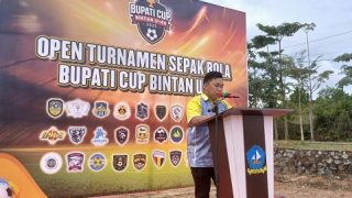 Bupati Cup Bintan U40 Dimulai, Tim Tuan Rumah Mengalahkan Disdik Bintan