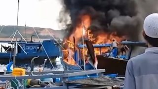 Kapal Milik Tauke Ikan di Tambelan Terbakar, Camat: Penyebabnya Masih Penyelidikan Polisi