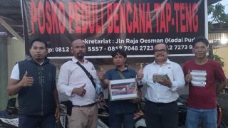 Komunitas Peduli Bencana Tapteng Menggalang Donasi buat Korban Bencana Sumut