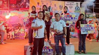 Tim Putra PT BIIE dan Putri Tanjungpermai Jawara Turnamen Voli Teksas Cup X