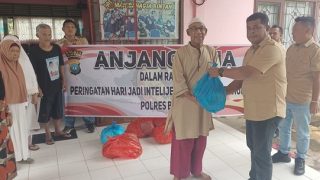 HUT Ke-80 Intelijen Polri, Sat Intelkam Polres Bintan Berbagi Sembako di Panti Jompo Rumah Bahagia