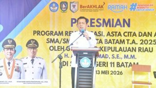 Di Batam, Gubernur Kepri Menghadiri Peresmian 12 Proyek Asta Cita TA 2025 Senilai Rp100 Miliar