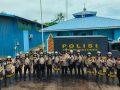 Samapta Polres Karimun Menggelar Simulasi Penanganan Huru Hara di PLTU Sebatak Karimun